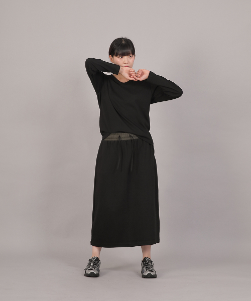 SAINTCREW(セントクルー)の「ミニマル16sコットンVネック長袖TシャツMMV-8A15ブラック(Tシャツ/カットソー・レディース・その他・FREE)」の7枚目の写真
