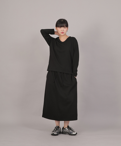 SAINTCREW(セントクルー)の「ミニマル16sコットンVネック長袖TシャツMMV-8A15ブラック(Tシャツ/カットソー・レディース・その他・FREE)」の10枚目の写真