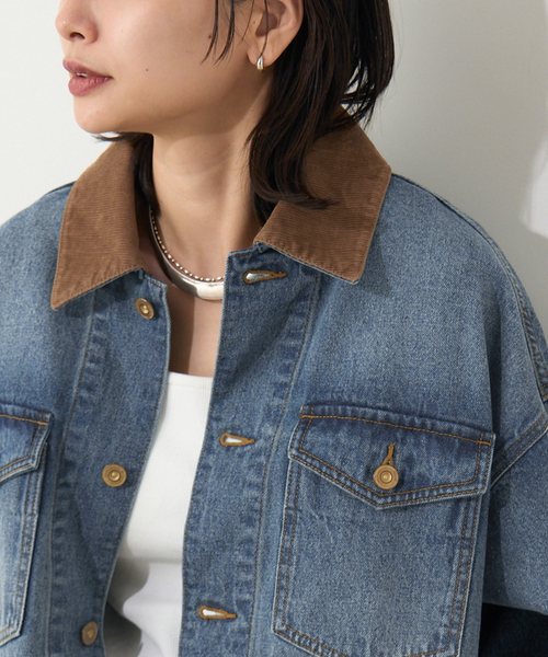 JOURNAL STANDARD(ジャーナルスタンダード)の「《追加》10OZデニム ブルゾン(デニムジャケット・レディース・ブルー系その他・FREE)」の5枚目の写真