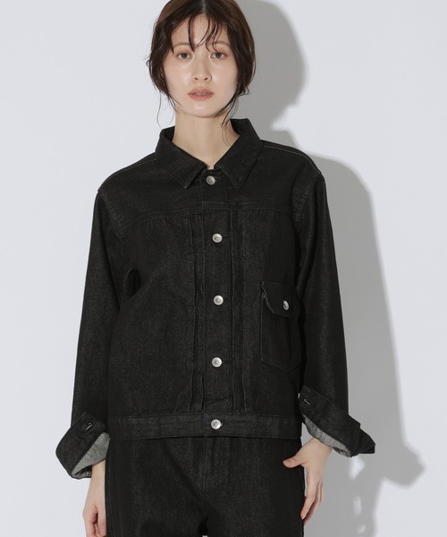 LAKOLE(ラコレ)の「デニムジャケット(WOMEN) / 1068081(デニムジャケット・レディース・インディゴブルー/ブラック・SMALL/MEDIUM/LARGE)」の15枚目の写真