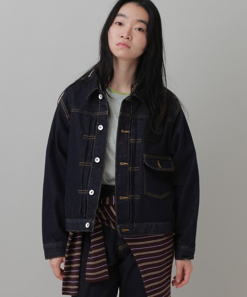 LAKOLE(ラコレ)の「デニムジャケット(WOMEN) / 1068081(デニムジャケット・レディース・インディゴブルー/ブラック・SMALL/MEDIUM/LARGE)」の7枚目の写真