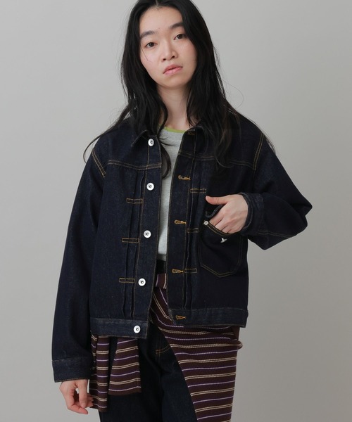 LAKOLE(ラコレ)の「デニムジャケット(WOMEN) / 1068081(デニムジャケット・レディース・インディゴブルー/ブラック・SMALL/MEDIUM/LARGE)」の8枚目の写真