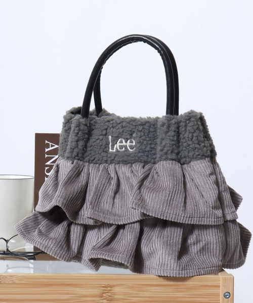 Lee(リー)の「Lee(リー)ボア×コーデュロイ フリル 2WAYバッグ/ショルダーバッグ/ハンドバッグ/ミニバッグ(ショルダーバッグ・レディース・ベージュ/グレー/レオパード/ブラック・FREE)」の3枚目の写真