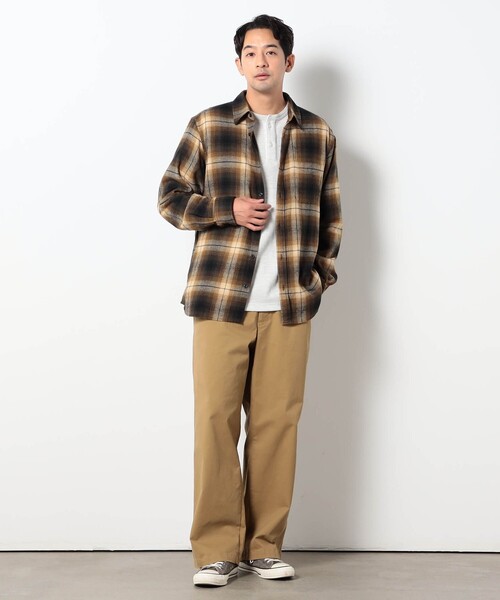 Grand PARK(グランドパーク)の「コットンオンブレチャックシャツ(シャツ/ブラウス・メンズ・ダークブラウン/ブラック/ライトブルーグレー/ブルー・L/M)」の5枚目の写真