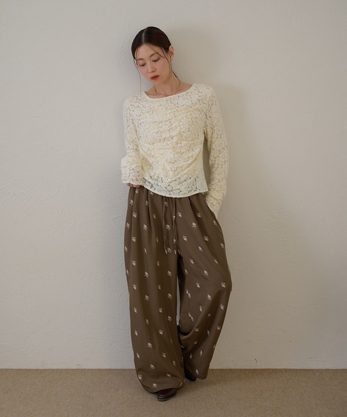 raffime(ラフィミー)の「【Raffime】【柄アソート展開】2タックイージーワイドパンツ(その他パンツ・レディース・チャコールグレー/ブラウン系その他/ダークブラウン・MEDIUM/SMALL)」の6枚目の写真