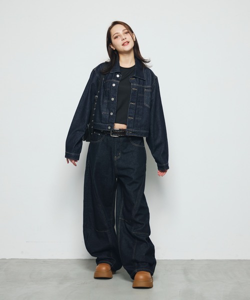 DAZE(デイズ)の「ステッチライン バルーンワイドデニムパンツ(デニムパンツ・メンズ・インディゴブルー・SMALL/MEDIUM/LARGE)」の5枚目の写真