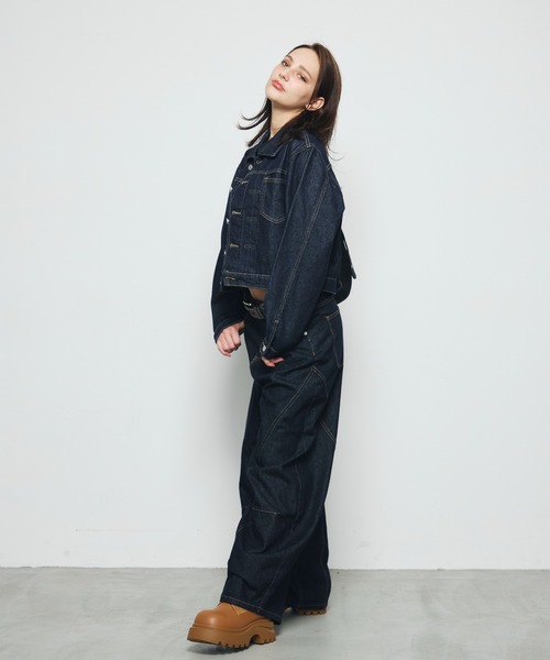 DAZE(デイズ)の「ステッチライン バルーンワイドデニムパンツ(デニムパンツ・メンズ・インディゴブルー・SMALL/MEDIUM/LARGE)」の9枚目の写真