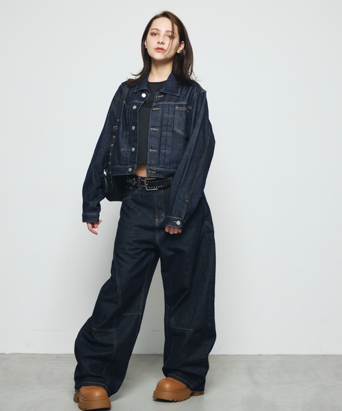 DAZE(デイズ)の「ステッチライン バルーンワイドデニムパンツ(デニムパンツ・メンズ・インディゴブルー・SMALL/MEDIUM/LARGE)」の12枚目の写真