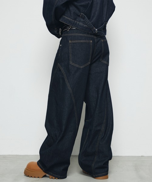 DAZE(デイズ)の「ステッチライン バルーンワイドデニムパンツ(デニムパンツ・メンズ・インディゴブルー・SMALL/MEDIUM/LARGE)」の22枚目の写真