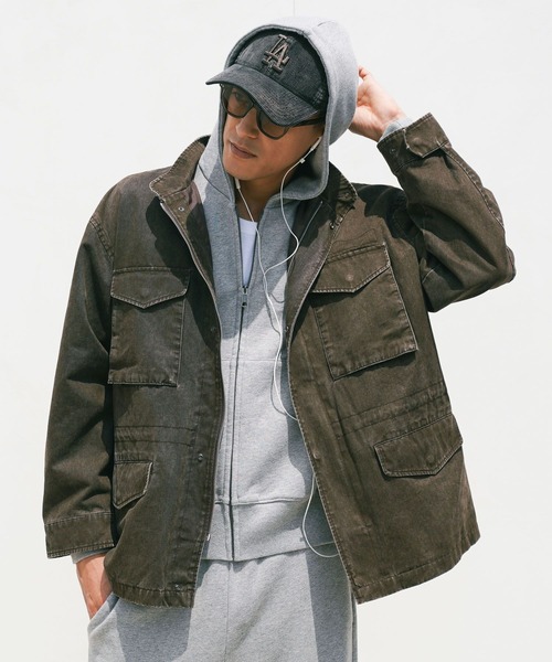 BAYFLOW(ベイフロー)の「フェードM-65ジャケット(ミリタリージャケット・メンズ・ブラック/カーキ/ブラウン・MEDIUM/LARGE)」の3枚目の写真