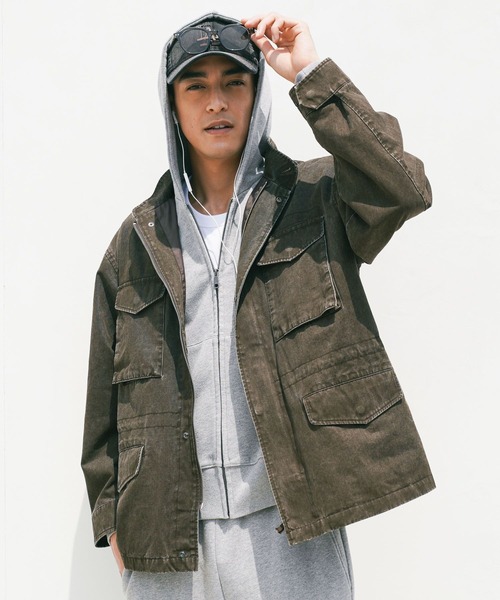 BAYFLOW(ベイフロー)の「フェードM-65ジャケット(ミリタリージャケット・メンズ・ブラック/カーキ/ブラウン・MEDIUM/LARGE)」の10枚目の写真