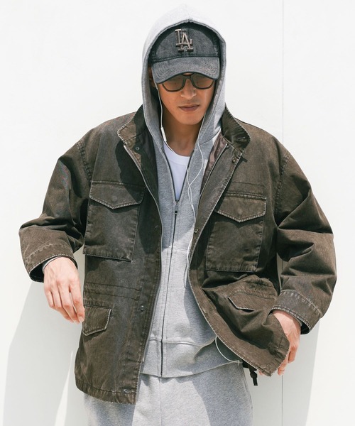 BAYFLOW(ベイフロー)の「フェードM-65ジャケット(ミリタリージャケット・メンズ・ブラック/カーキ/ブラウン・MEDIUM/LARGE)」の12枚目の写真