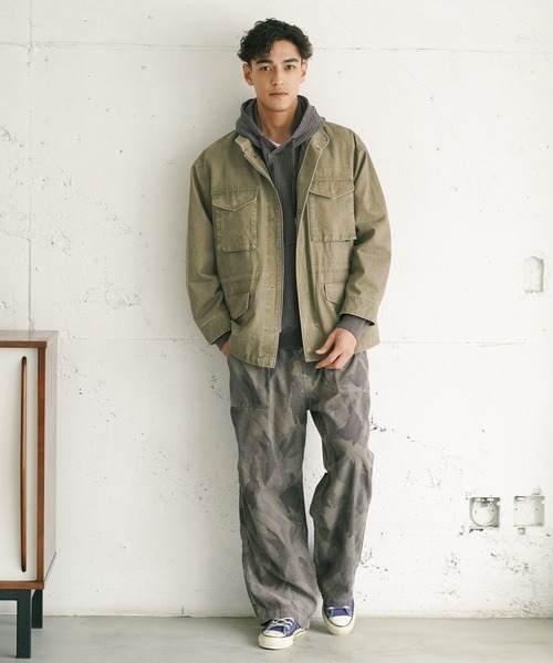 BAYFLOW(ベイフロー)の「フェードM-65ジャケット(ミリタリージャケット・メンズ・ブラック/カーキ/ブラウン・MEDIUM/LARGE)」の19枚目の写真