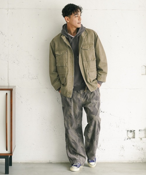 BAYFLOW(ベイフロー)の「フェードM-65ジャケット(ミリタリージャケット・メンズ・ブラック/カーキ/ブラウン・MEDIUM/LARGE)」の20枚目の写真