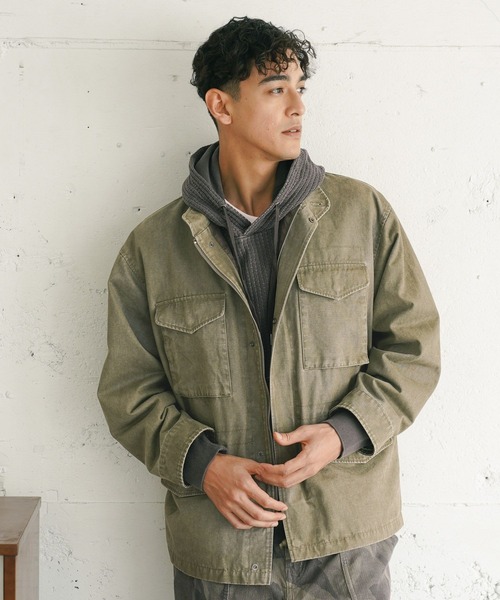 BAYFLOW(ベイフロー)の「フェードM-65ジャケット(ミリタリージャケット・メンズ・ブラック/カーキ/ブラウン・MEDIUM/LARGE)」の22枚目の写真