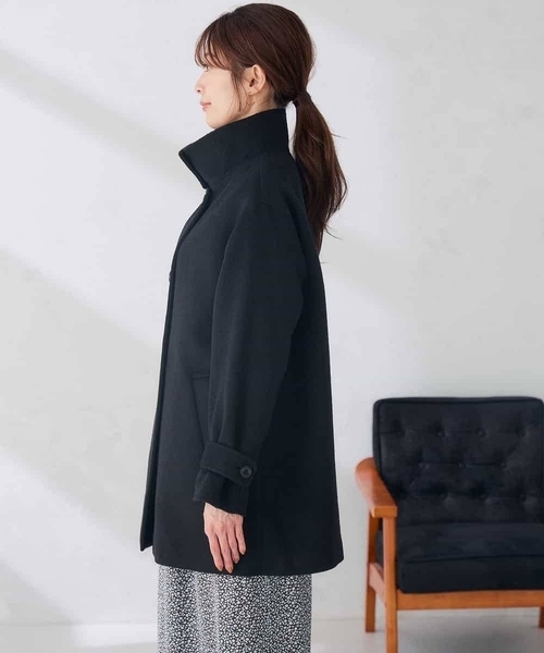 a.v.v(アーヴェヴェ)の「【WEB限定】スタンドカラー ミディ コート(ピーコート・レディース・ブラック/ライトグレー/グリーン・38/36/40)」の22枚目の写真