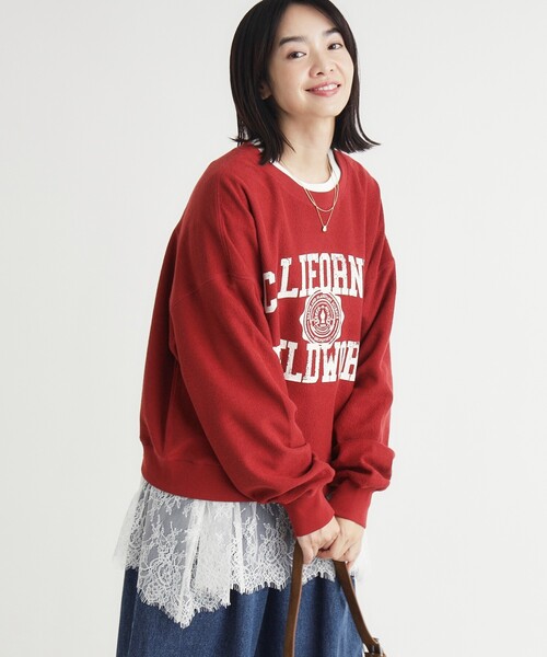 HONEYSUCKLE ROSE（ハニーサックルローズ）の「リバーシブルスウェット（スウェット・レディース・レッド系1/スミクロ・04/05）」の2枚目の写真