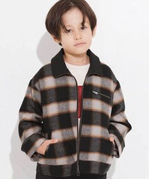 WASK（ワスク）の「ビエラチェックスタンドカラージャケット(110~160cm)（ブルゾン）」