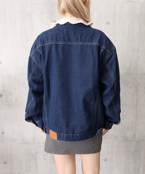 Miniministore(ミニミニストア)の「レース襟デニムジャケットレディース韓国風(デニムジャケット・レディース・インディゴブルー・M/L)」の5枚目の写真