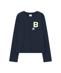 Bロゴスリムフィットロングスリーブ[ネイビー]