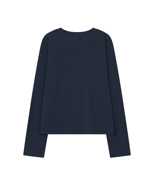 BAUF（バウフ）の「Bロゴスリムフィットロングスリーブ[ネイビー]（Tシャツ/カットソー・レディース・その他・FREE）」の2枚目の写真