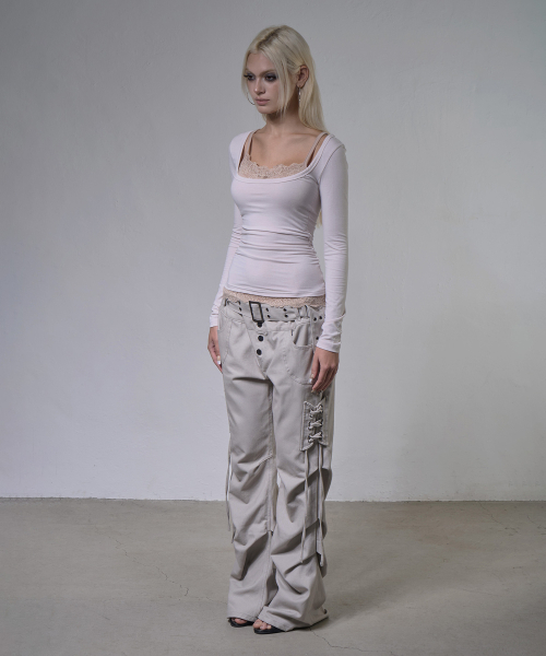 FANCY CLUB(ファンシークラブ)の「レースレイヤードロングスリーブ (IVORY) F26ZB522(Tシャツ/カットソー・レディース・その他・FREE)」の5枚目の写真