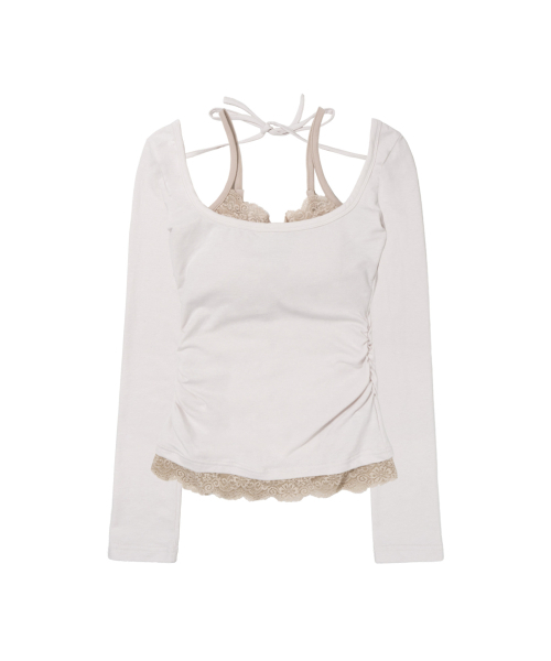 FANCY CLUB(ファンシークラブ)の「レースレイヤードロングスリーブ (IVORY) F26ZB522(Tシャツ/カットソー・レディース・その他・FREE)」の7枚目の写真