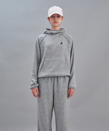 STITCH KNIT HOODIE - GREY