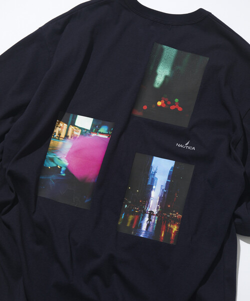 NAUTICA(ノーティカ)の「NAUTICA/ノーティカ Jiro Konami TEE 2(Tシャツ/カットソー・メンズ・ホワイト/ネイビー・MEDIUM/LARGE/SMALL)」の4枚目の写真