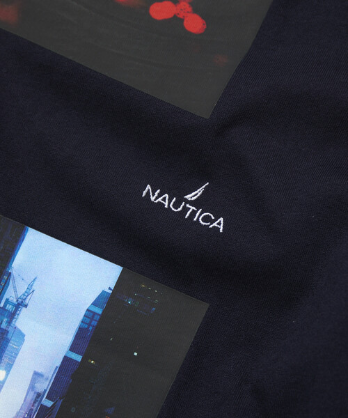 NAUTICA(ノーティカ)の「NAUTICA/ノーティカ Jiro Konami TEE 2(Tシャツ/カットソー・メンズ・ホワイト/ネイビー・MEDIUM/LARGE/SMALL)」の3枚目の写真
