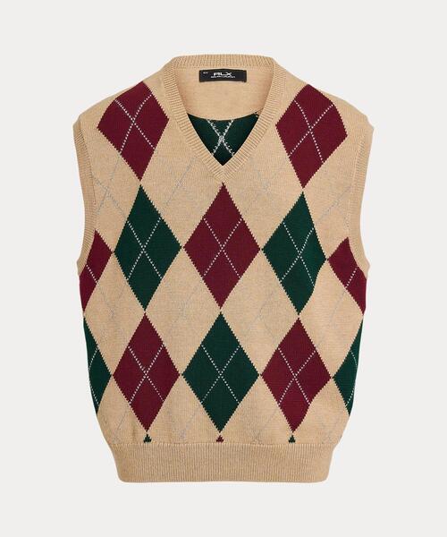 POLO GOLF(ポロ ゴルフ)の「ビッグ フィット パフォーマンス アーガイル セーター ベスト(ベスト・メンズ・グリーン・S/M/L/XS)」の8枚目の写真