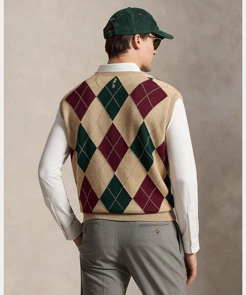POLO GOLF(ポロ ゴルフ)の「ビッグ フィット パフォーマンス アーガイル セーター ベスト(ベスト・メンズ・グリーン・S/M/L/XS)」の6枚目の写真