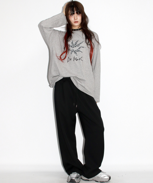 DEMARC(ドゥマーク)の「無地ストレートフィットセミワイドパンツ(スラックス・レディース・その他・MEDIUM/LARGE)」の2枚目の写真