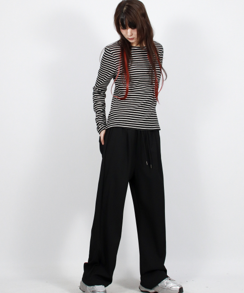 DEMARC(ドゥマーク)の「無地ストレートフィットセミワイドパンツ(スラックス・レディース・その他・MEDIUM/LARGE)」の6枚目の写真