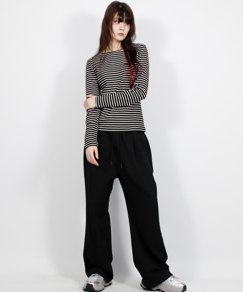 DEMARC(ドゥマーク)の「無地ストレートフィットセミワイドパンツ(スラックス・レディース・その他・MEDIUM/LARGE)」の8枚目の写真