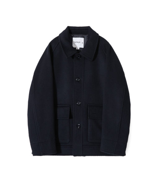 HORLISUN(ホーリーサン)の「メープル ラグランウールショートコート(ダークネイビー)(ダッフルコート・メンズ・その他・SMALL/MEDIUM/LARGE)」の1枚目の写真