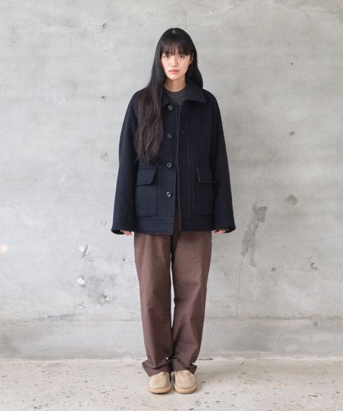 HORLISUN(ホーリーサン)の「メープル ラグランウールショートコート(ダークネイビー)(ダッフルコート・メンズ・その他・SMALL/MEDIUM/LARGE)」の6枚目の写真