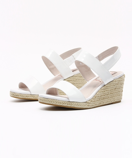 LUSSO MALENA（ルッソマレーナ）の「2本ベルトサンダル（サンダル・レディース・ブラック/シルバー/ホワイト・39/37/35/38/36）」の2枚目の写真