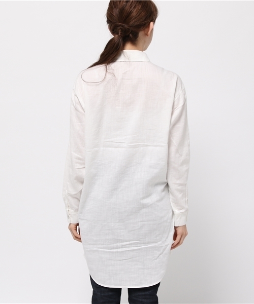 SLY（スライ）の「SOFT MILITARY LONG SH（シャツ/ブラウス・レディース・カーキ/ホワイト/ベージュ・FREE）」の6枚目の写真