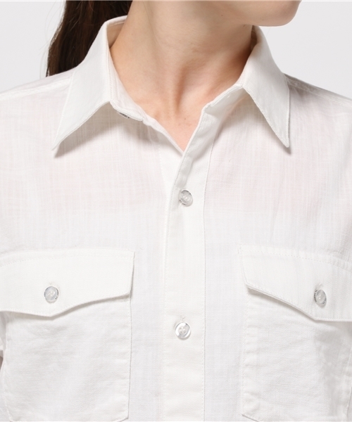 SLY（スライ）の「SOFT MILITARY LONG SH（シャツ/ブラウス・レディース・カーキ/ホワイト/ベージュ・FREE）」の7枚目の写真