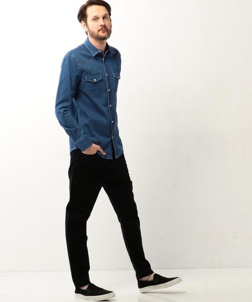 acne studious bts着用 ネイビー アクネ ストゥディオズ - レギュラー