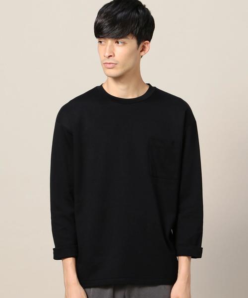 BEAUTY&YOUTH UNITED ARROWS（ビューティーアンドユースユナイテッドアローズ）の「BY ポンチ フォルム カットソー -MADE IN JAPAN-◆（Tシャツ/カットソー・メンズ・ブラック/ホワイト・LARGE/MEDIUM/SMALL/X-LARGE）」の4枚目の写真