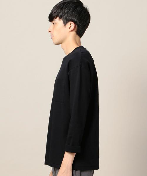 BEAUTY&YOUTH UNITED ARROWS（ビューティーアンドユースユナイテッドアローズ）の「BY ポンチ フォルム カットソー -MADE IN JAPAN-◆（Tシャツ/カットソー・メンズ・ブラック/ホワイト・LARGE/MEDIUM/SMALL/X-LARGE）」の5枚目の写真