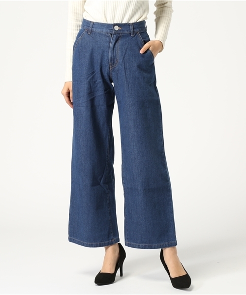 SpRay（スプレイ）の「【新色登場】デニムワイドパンツ（デニムパンツ・レディース・ネイビー/ブルー/ブルー系その他・MEDIUM/SMALL）」の13枚目の写真