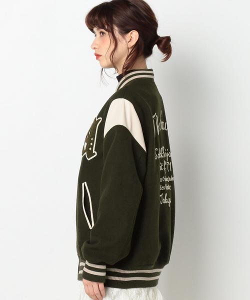 Another Edition(アナザーエディション)の「スタジアムジャンパー(オリーブ)/AEBC STADIUM JUMPER OLV(スタジャン・レディース・オリーブ・MEDIUM/SMALL)」の8枚目の写真