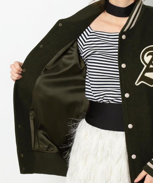 Another Edition(アナザーエディション)の「スタジアムジャンパー(オリーブ)/AEBC STADIUM JUMPER OLV(スタジャン・レディース・オリーブ・MEDIUM/SMALL)」の12枚目の写真