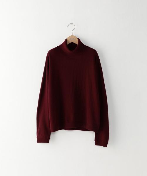 Steven Alan(スティーブンアラン)の「<crepuscule>TURTLE NECK KNIT PULLOVER/ニット Ψ :(ニット/セーター・レディース・ライトグレー/ワインレッド・0)」の2枚目の写真