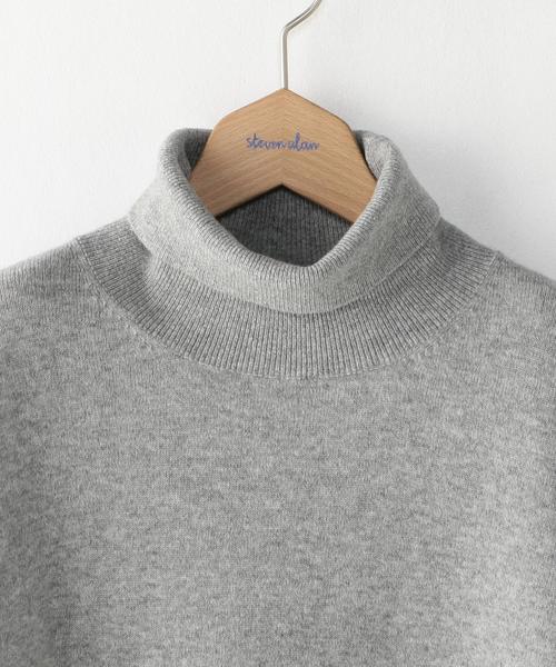 Steven Alan(スティーブンアラン)の「<crepuscule>TURTLE NECK KNIT PULLOVER/ニット Ψ :(ニット/セーター・レディース・ライトグレー/ワインレッド・0)」の4枚目の写真