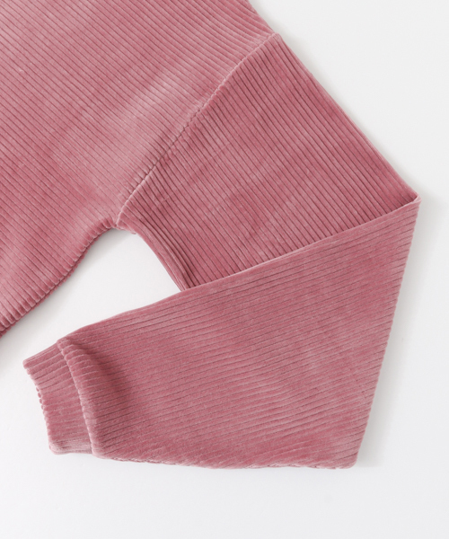 KBF（ケイビーエフ）の「KBF ベロアフーディー（Tシャツ/カットソー・レディース・チャコールグレー/グレー/ピンク・ONE）」の8枚目の写真