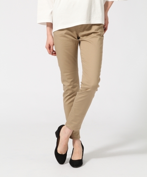 GLOBAL WORK（グローバルワーク）の「【抜群のストレッチ】ストレッチスリムパンツ/736948（その他パンツ・レディース・ブラック/ネイビー/ライトブルー/ブラウン・SMALL/LARGE/MEDIUM/X-LARGE）」の3枚目の写真